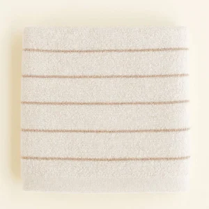 Babytæppe i merino uld fra Hvid Knitware - Harry Cream/Sand