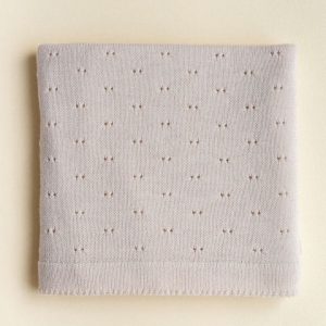 Babytæppe i merino uld fra Hvid Knitware - Bibi Cream